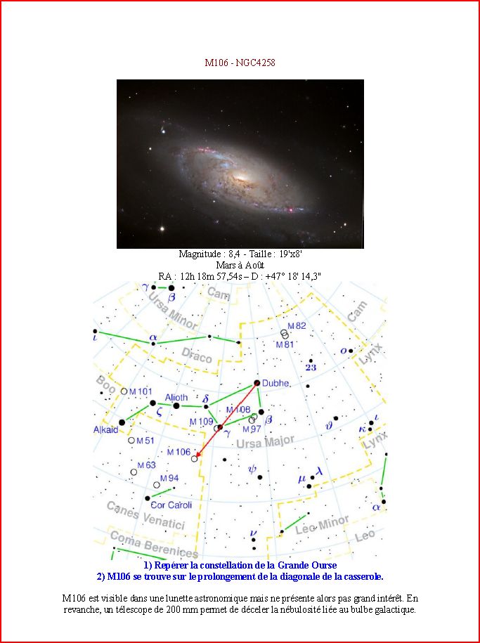 CATALOGUE MESSIERS  M  106 M_10610