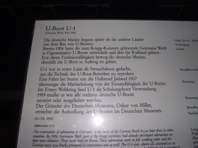 U-BOOT U1 im Deutschen Museum München 2011_828