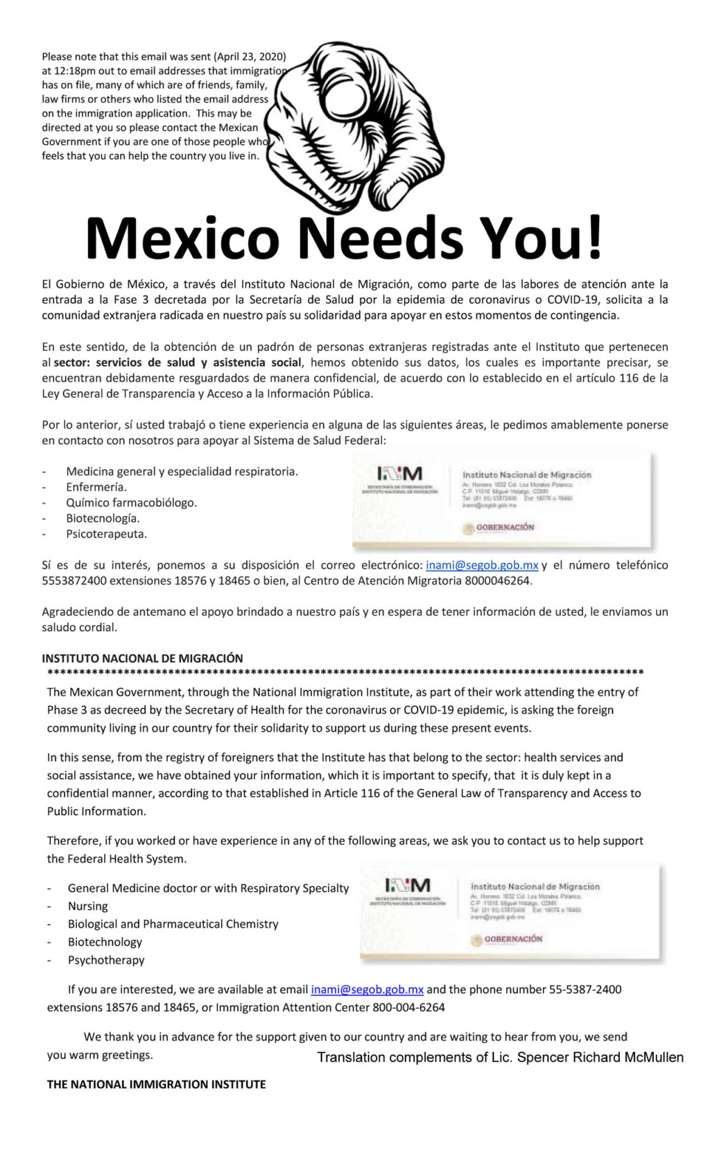 Mexico calling all foreign doctors, nurses, chemists and therapists living in Mexico Mexico10