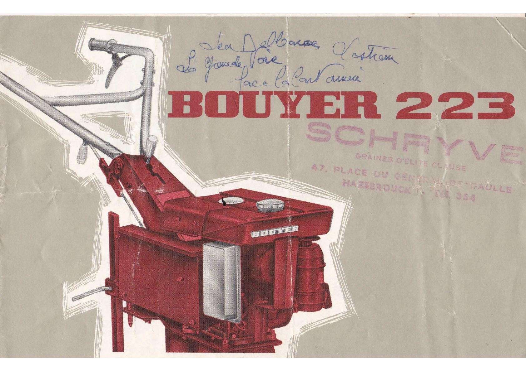 Plaquette Bouyer 223 Uw1121