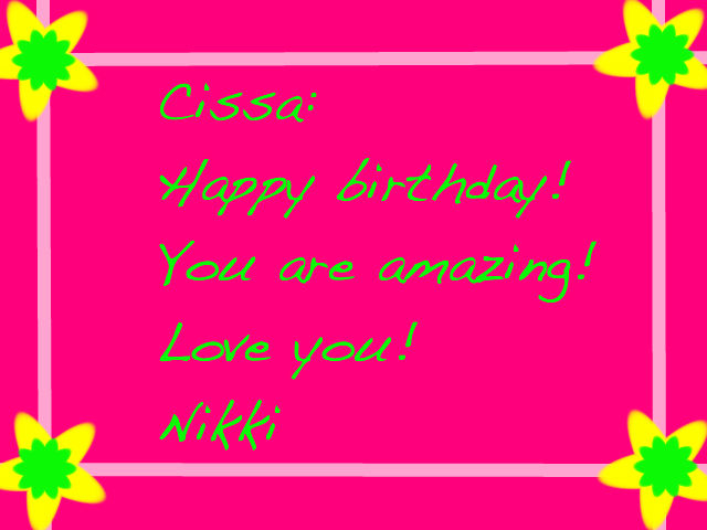 Happy Birthday Cissa! Cissa10