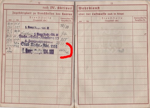 Wehrpass/Diplômes Stabsgefreiter B. BORGHOLD 1./NA 222 NORVEGE BALKANS 1943-49 3b10