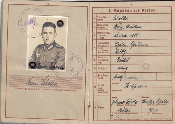 Wehrpass/Diplômes Fw. Hans SCHOLLER 42. Jäger-Division FRANCE RUSSIE CROATIE Image_19