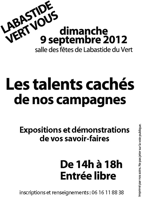 Les talents cachés de nos campagnes, le dimanche 9 septembre 12-08-10