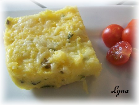 Polenta ferme au fromage et fines herbes Polent10