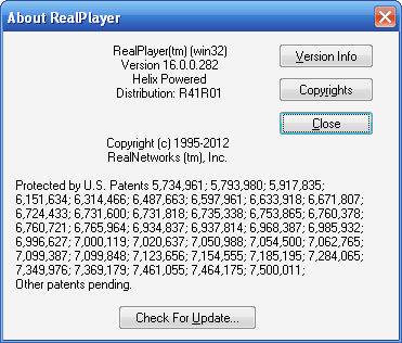 RealPlayer 16.0.0.282 Final  12112010