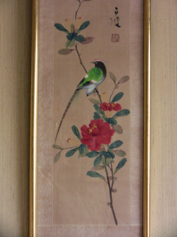peintures sur soie signée, sujet oiseaux Img_2727