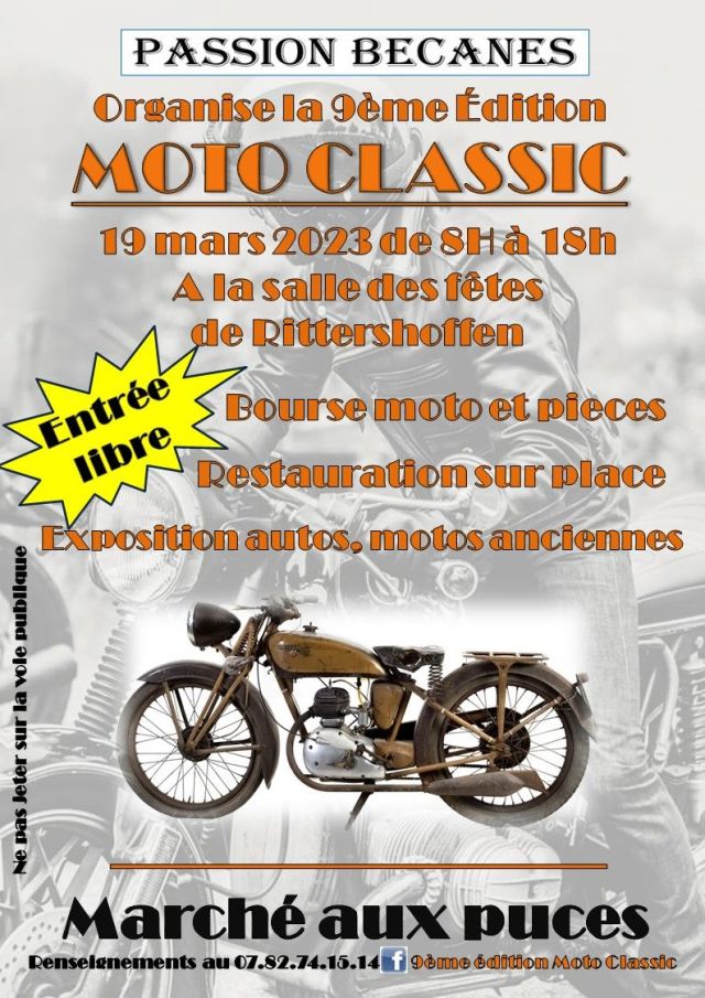 MANIFESTATION - 9éme Edition Moto Classic - 19 Mars 2023 - Rittershoffen -  0-287611