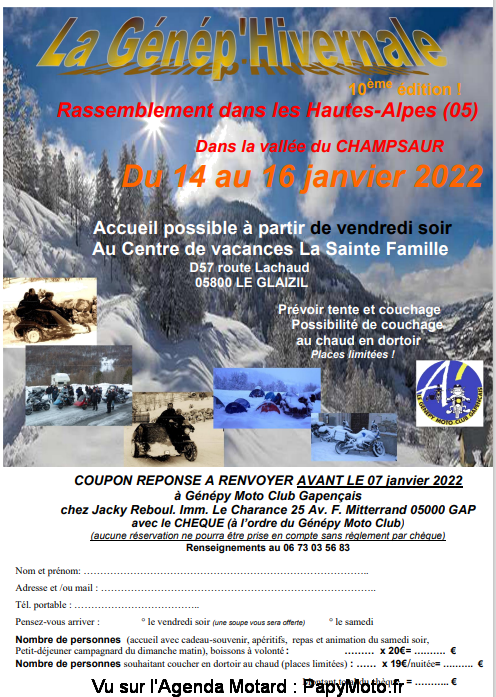 MANIFESTATION - Rassemblement dans les Hautes-Alpes- 14 au 16 Janvier 2022 -(05) 10eme-10