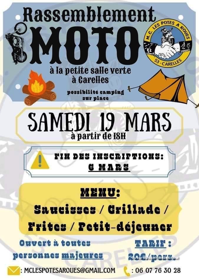 MANIFESTATION - Rassemblement Moto - Samedi 19 Mars 2022 - Carelles (53) 16448510