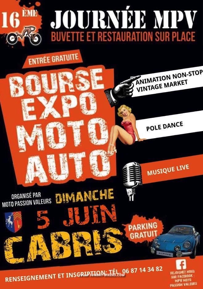 MANIFESTATION - Bourse Expo Moto Auto - 5 Juin 2022 - CABRIS -   -  16504512