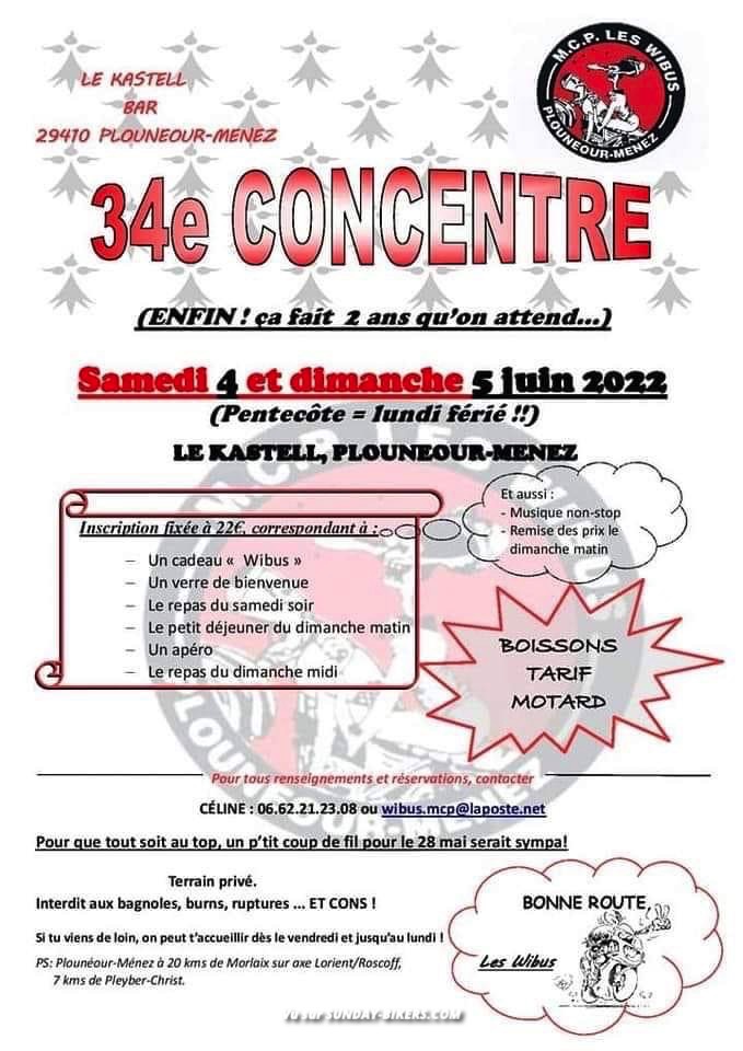 MANIFESTATION - 34ème Concentre - 4 & 5 Juin 2022 - Plouneour-Menez (29410) 16519010