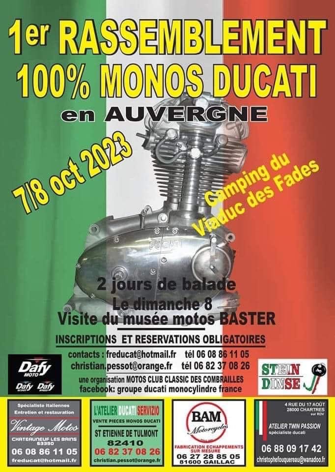 MANIFESTATION - 1er Rassemblement Monos Ducati - 7/8 Octobre 2023 - Auvergne -  16808110