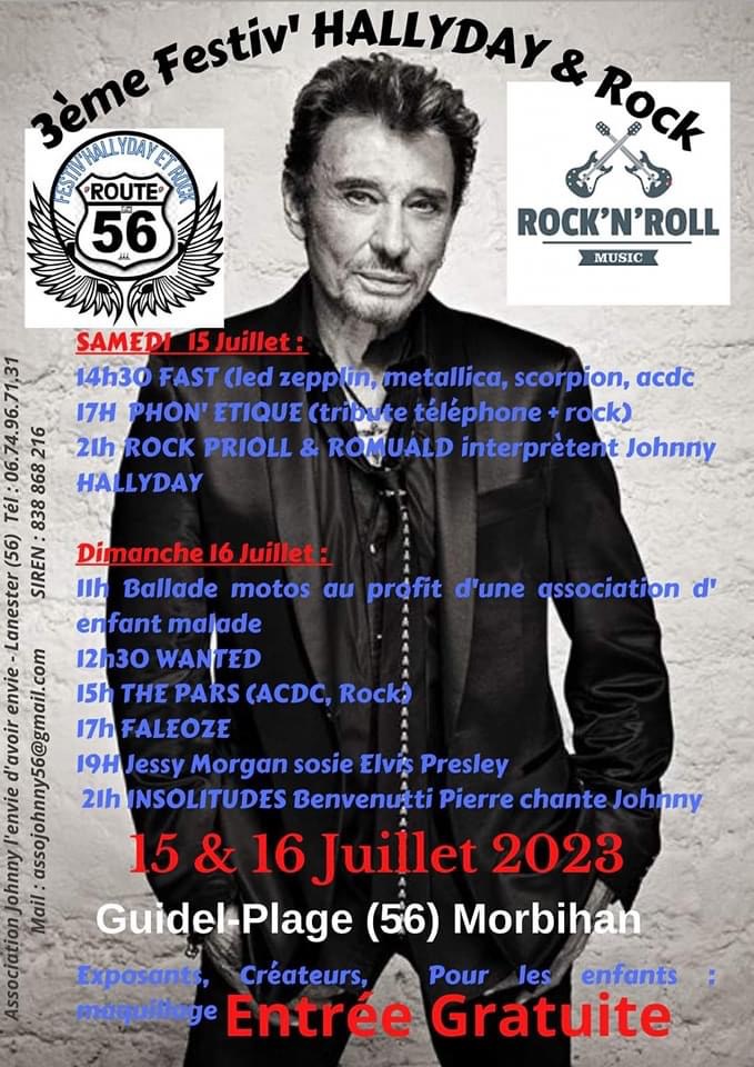 MANIFESTATION - 3ème  Festiv ' HALLYDAY & Rock - 15 & 16 Juillet 2023 - Morbihan (56)Guidel - Plage  16869010
