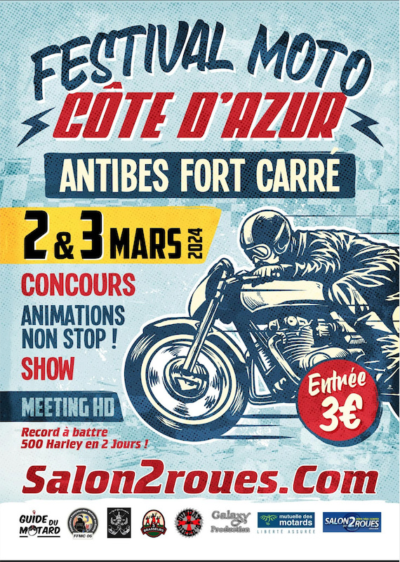 MANIFESTATION  - Festival Moto - 2 & 3 Mars 2024 - Antibes Fort Carré -  16981610