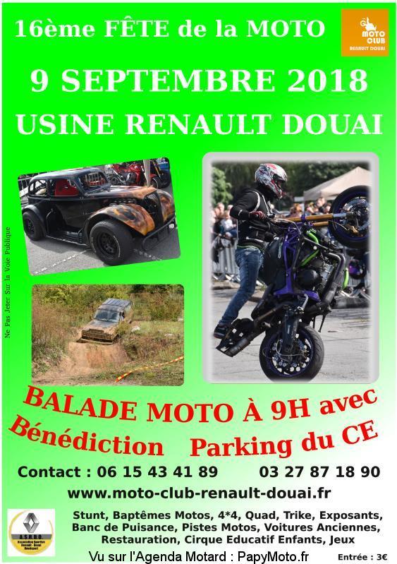Fete de la moto - 9 septembre - usine Renault - DOUAI -  16e-fz11