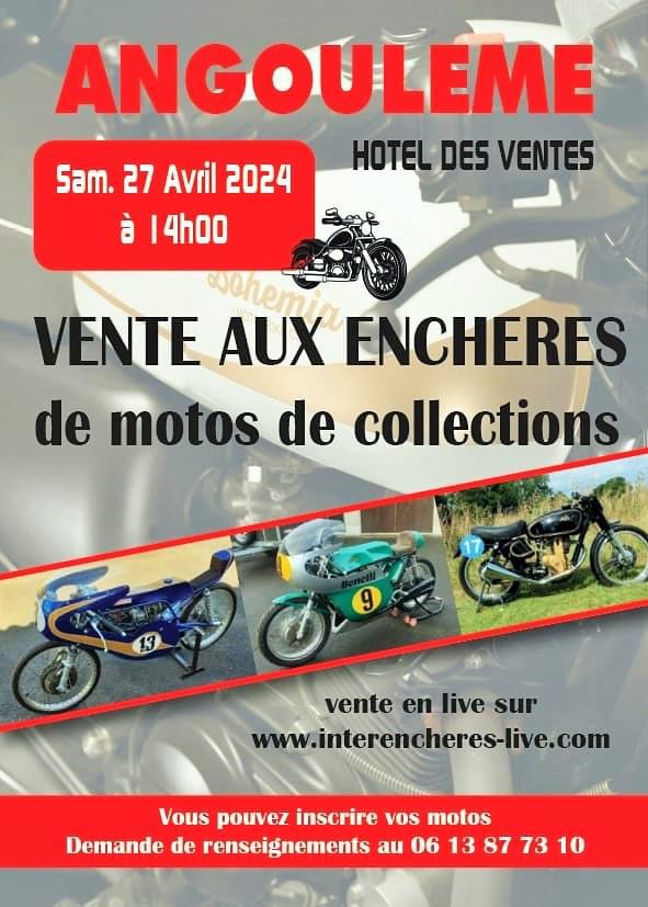 MANIFESTATION - Vente aux Enchères  Motos de Collections - 27 Avril 2024 - Angouléme  17071510