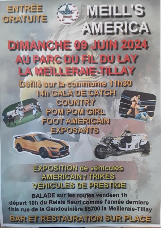 MANIFESTATION - MEILL' S AMERICA 6 Diomanche 9 Juin 2024 - La Meilleraie - Tillay (85700) 17100511