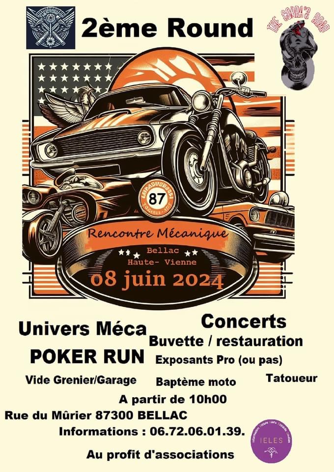 MANIFESTATION - Rencontre Mécaniques 2ème Round - 8 Juin 2024 - Bellac(87300) 17110010