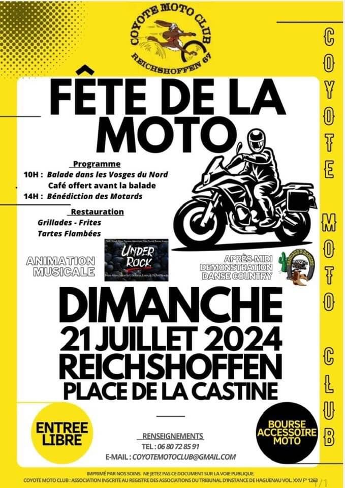 MANIFESTATION - Fête de la Moto - Dimanche 21 Juillet 2024 - Reichshoffen  (67)  17150610