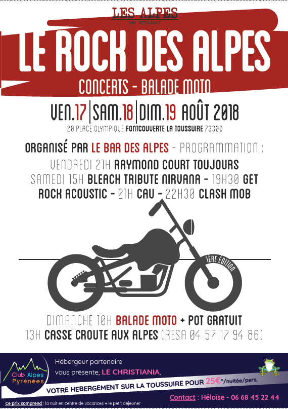 Balade Moto & Concert -  17 - 18 - 19 aout 2018 - Fontcouverte La Toussuire ( 73300  18071710