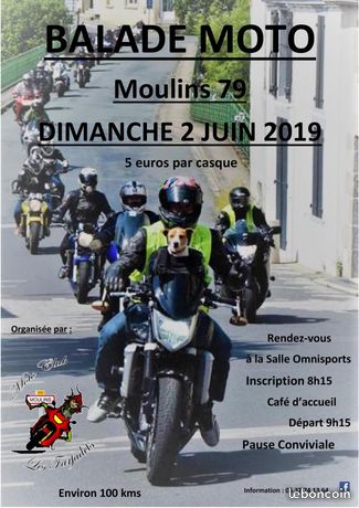 MANIFESTATION - Balade Moto - Dimanche 2 Juin 2019 - Moulins (79) 1ce71510