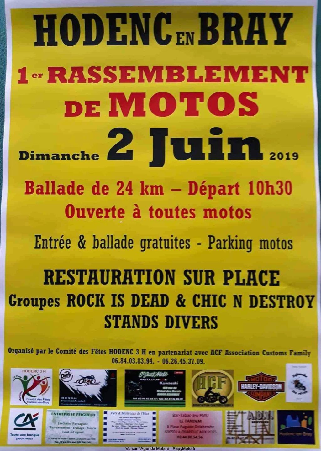 MANIFESTATION - Rassemblement Motos - 2 Juin 2019 - Hodenc en Bray 1er-ra11