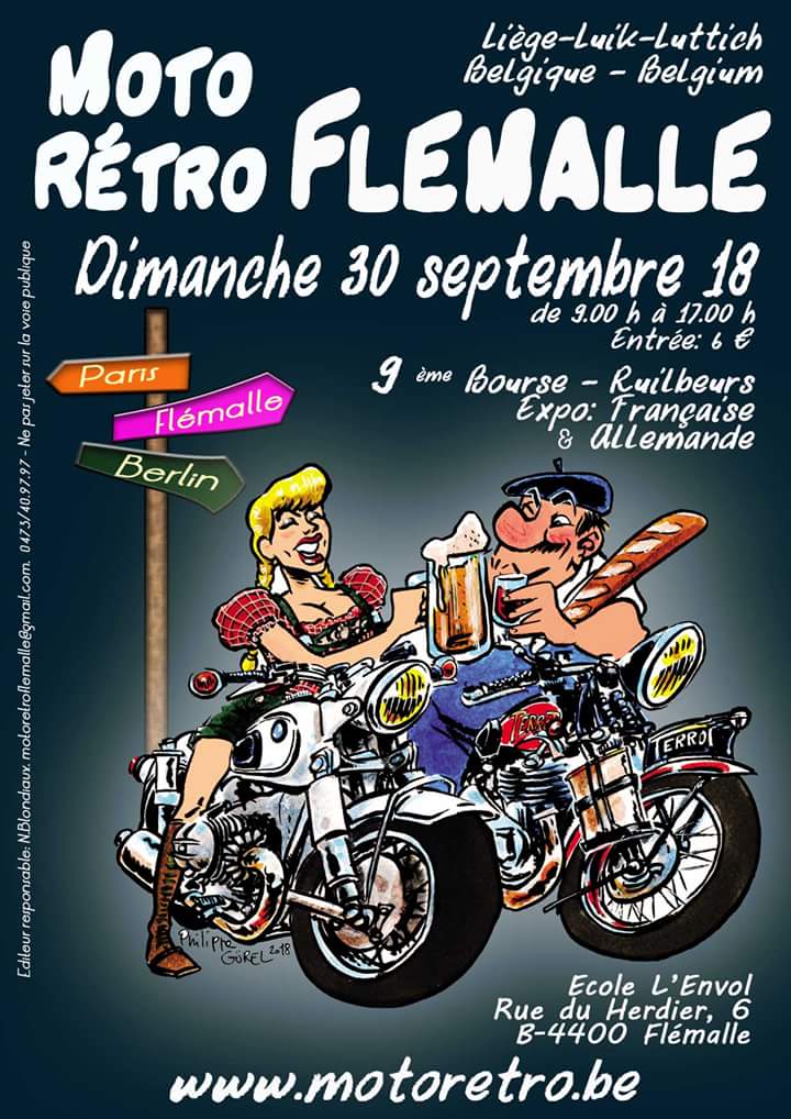 Moto Rétro - Dimanche 30 septembre 2018 - Flémale ( 4400 ) Belgique  2018mo10