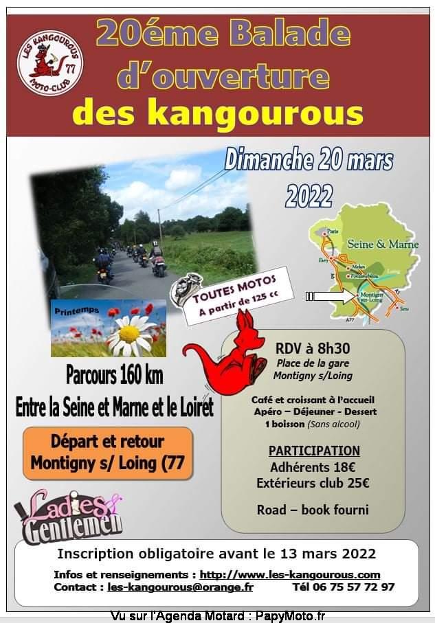 MANIFESTATION - 20ème Balade D'ouverture des Kangourous -20 Mars 2022 - Montigny s/ Loing  (77) 20e-ba10