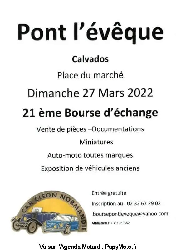 MANIFESTATION - 21 ème bourse D'échanges - 27 Mars 2022 - Pont L'évêque (Calvados ) 21-eme10