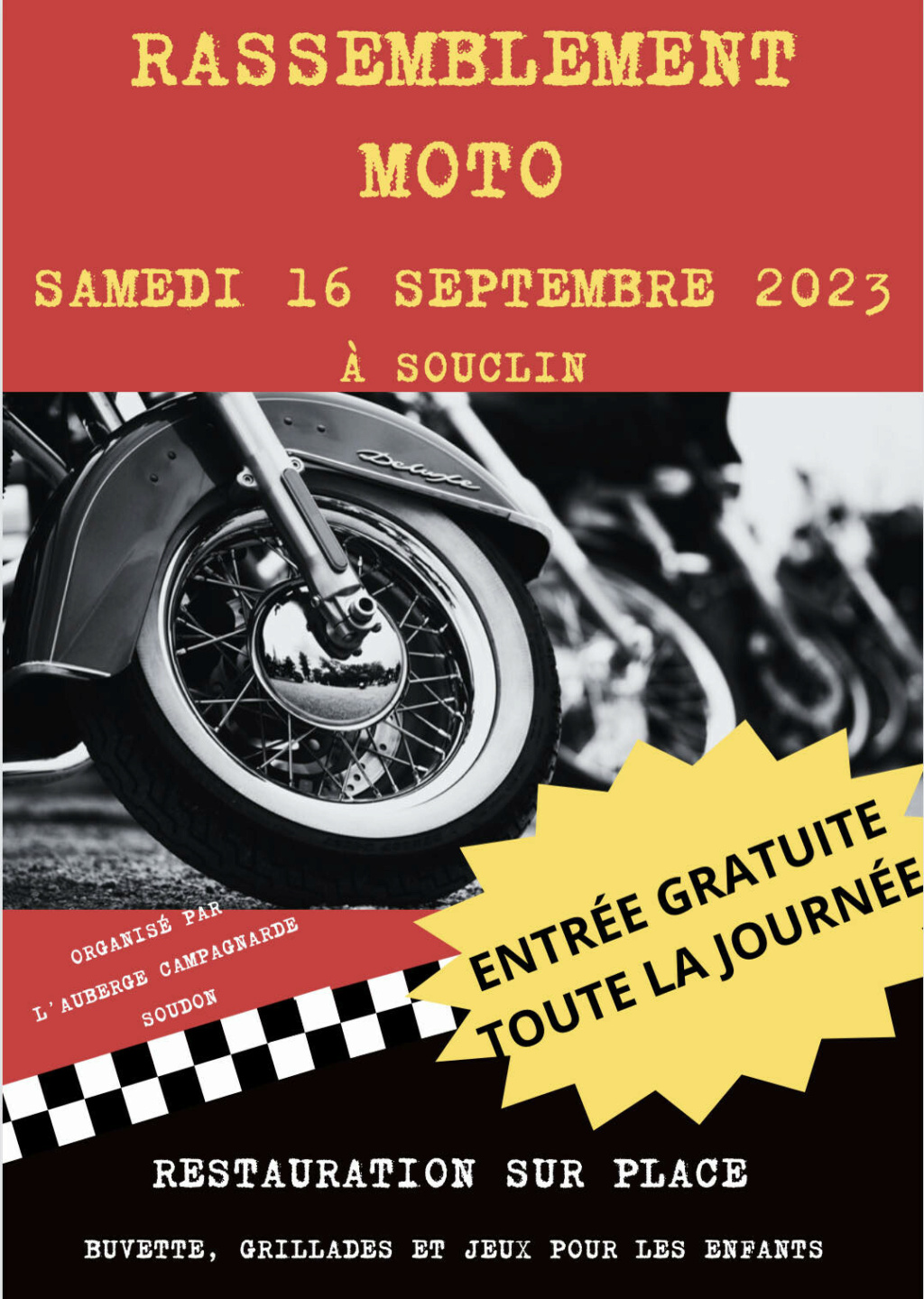 MANIFESTATION - Rassemblement Moto - Samedi 16 Septembre 2023 - Souclin -  23591611