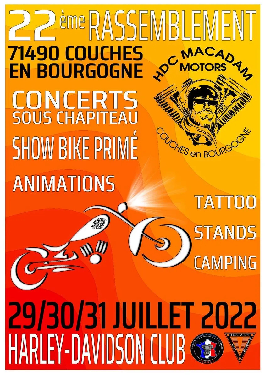 MANIFESTATION - 22ème Rassemblement - 29-30-31 Juillet 2022 Couches en Bourgogne (71490) 24560510