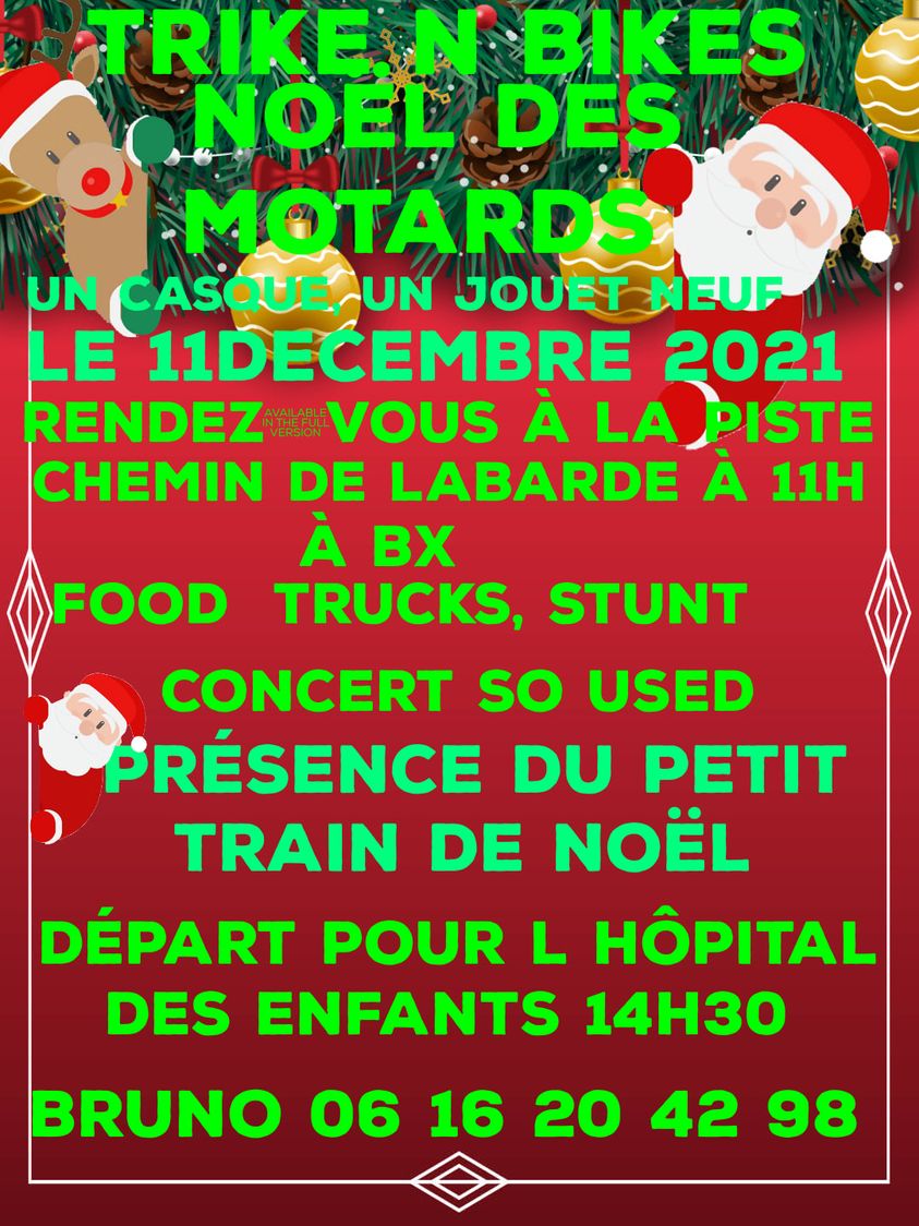 MANIFESTATION - Trike 'N' Bikes Noel des Motards - 11 Décembre 2021 - La Piste Chemin de Labarde 24724510