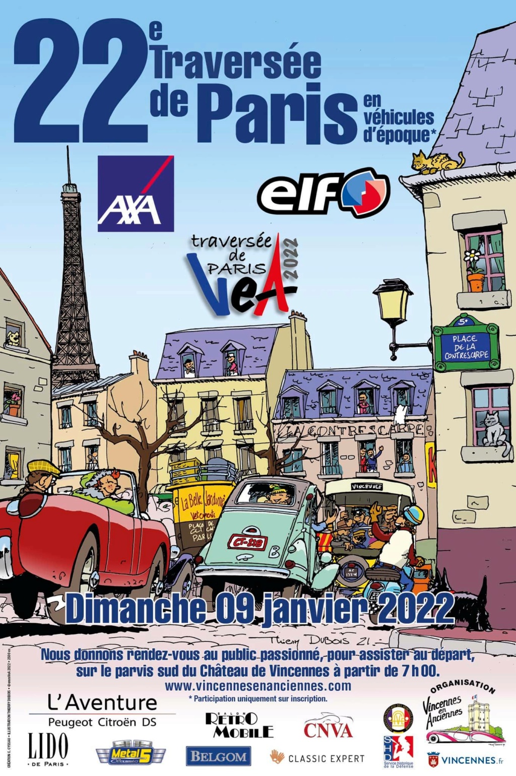 MANIFESTATION - 22ème Traversée de Paris Véhicules D'époque - 9 Janvier 2022 - Vincennes  25957110