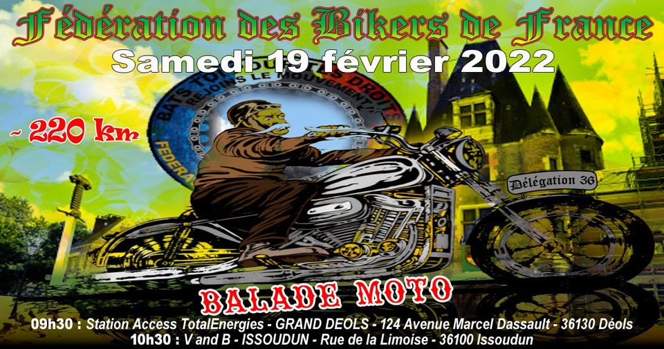manifestation - Balade Moto - Samedi 19 Février 2022 - Déols (36130 ) Isoudun (36100) 27362010