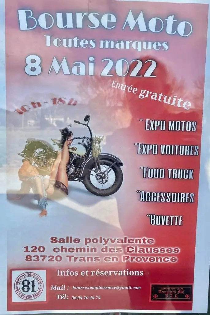 MANIFESTATION - Bourse Moto Toutes Marque - 8 Mai 2022 Trans en Provence (83720) 27486510