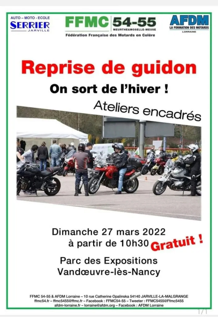 MANIFESTATION - Reprise de Guidon - Dimanche 27 Mars 2022 - Vandoeuvre -Lès -Nancy Parc Expo 27593011