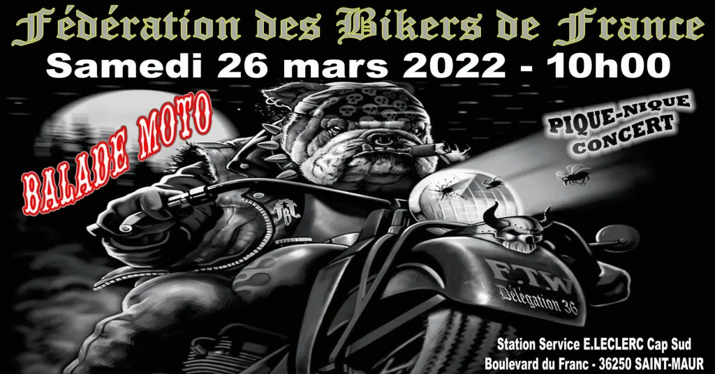 MANIFESTATION - Balade Moto - 26 Mars  2022 - Saint - Maur (36250) 27599510