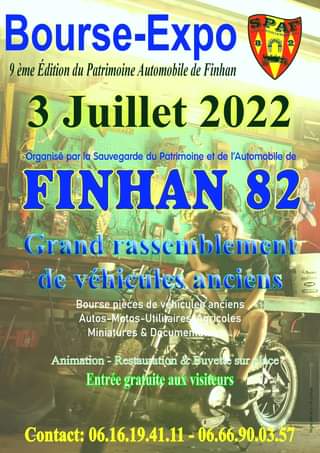 MANIFESTATION - Bourse  Expo - 3 Juillet 2022 - FINHAN (82) 27746110