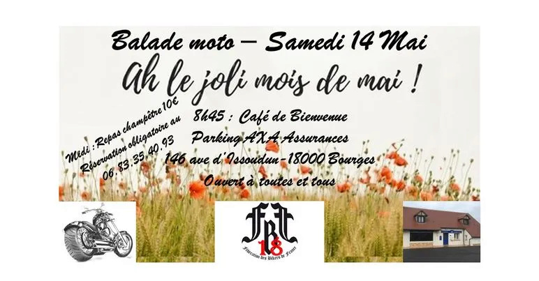 MANIFESTATION - Balade Moto - Samedi 14 Mai 2022 - Bourges(18000) 27858410