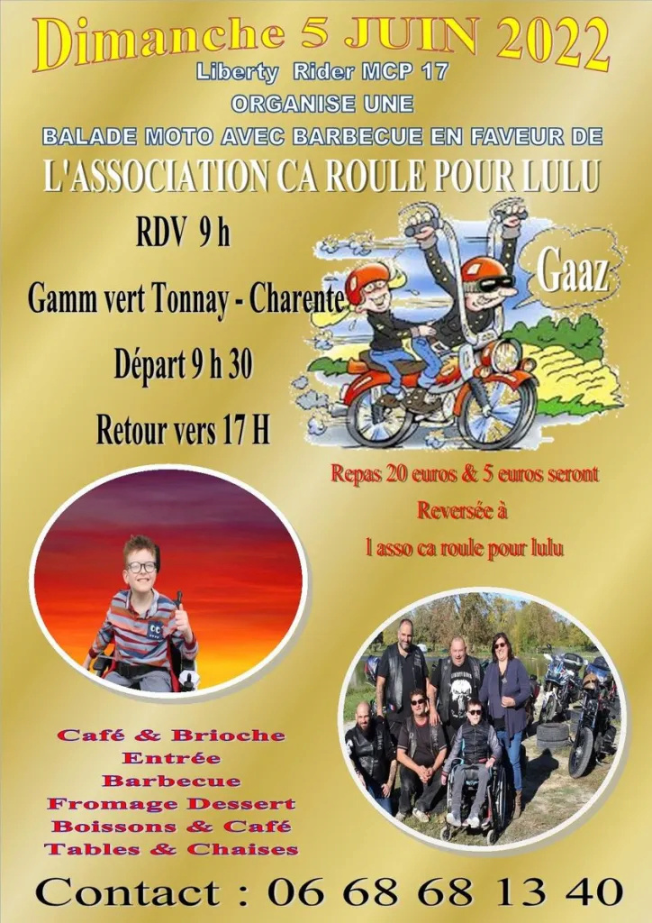 MANIFESTATION - Balade Moto & Barbecue - Dimanche 5 Juin 2022 - Tonnay - Charente -  28127310