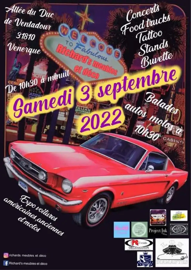 MANIFESTATION - Balades Autos Motos - Samedi 3 Septembre 2022 - Venerque (31810) 28411310