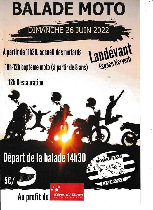 Manifestation - Balade Moto - Dimanche 26 Juin 2022 - Landévant -  28514110