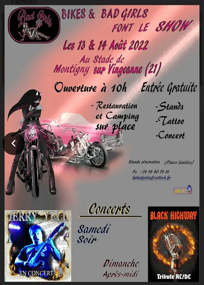 MANIFESTATION - Bikes & Bad Girls - 13 & 14 Août 2022 - Montigny sur Vingeanne (21) 28893610