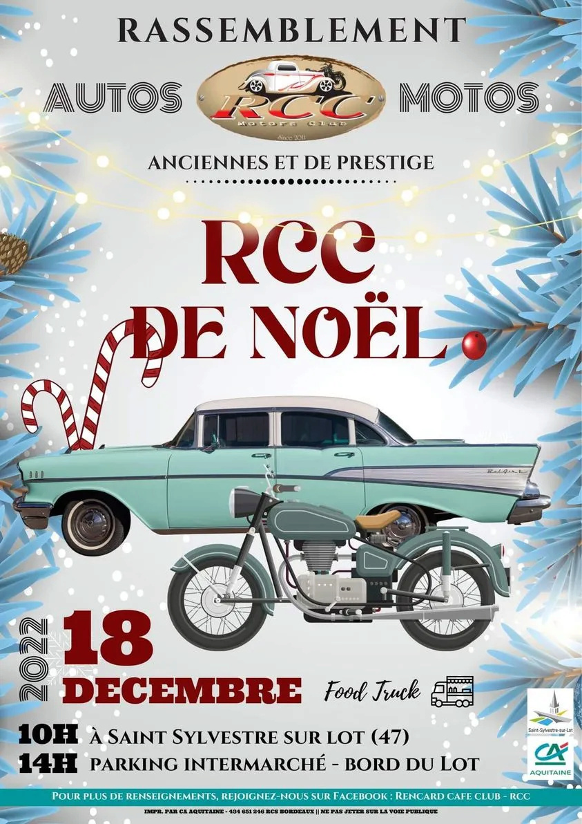 MANIFESTATION - Rassemblement Autos & Motos - 18 Décembre 2022 -  Saint Sylvestre sur Lot (47)  31628210