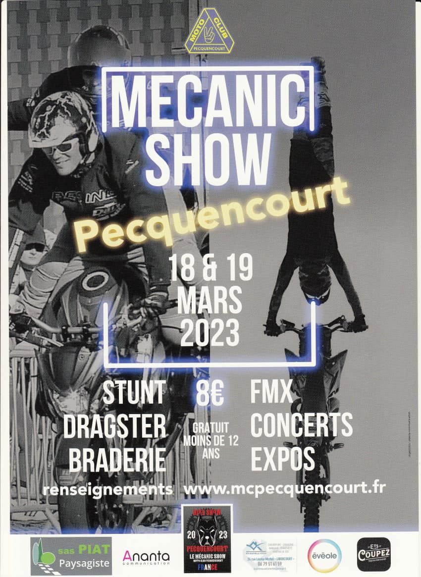 MANIFESTATION - Mécanic  Show - 18 & 19 Mars 2023 - Pecquencourt (59146) 32669110