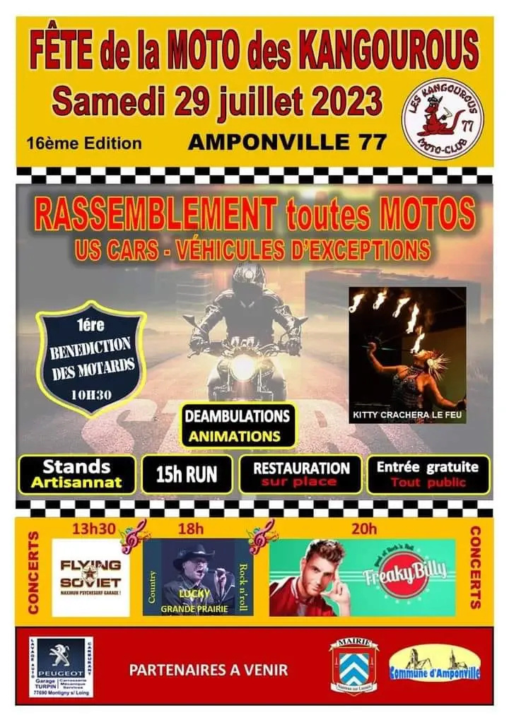 MANIFESTATION - Fête de la Moto - Samedi 29 Juillet 2023 - Amponville (77) 33677310