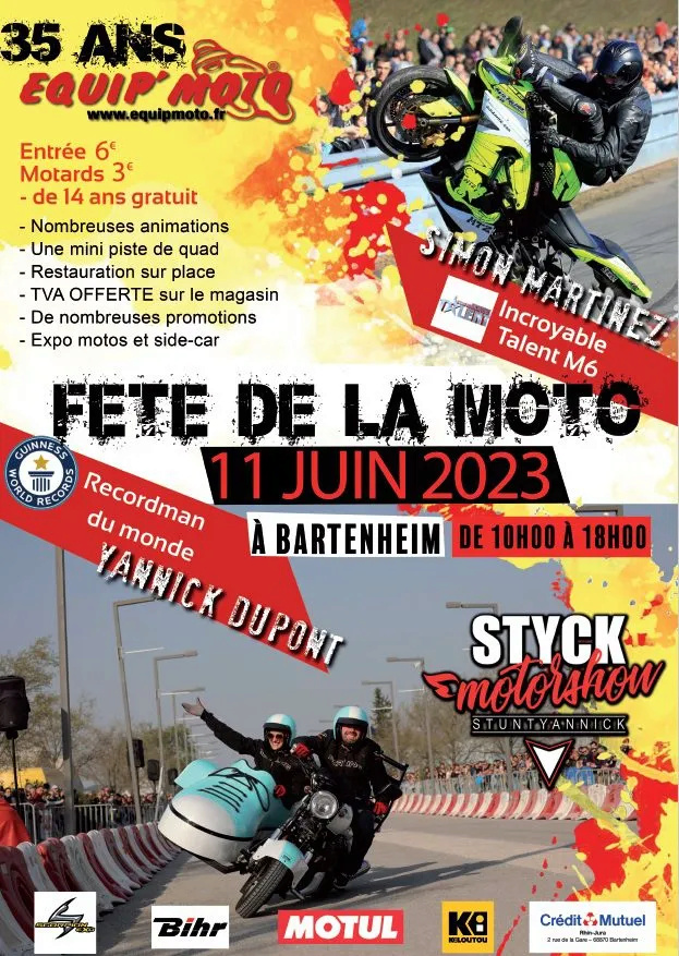 MANIFESTATION - Fête de la Moto - 11 Juin 2023 - Bartenheim -  34235710