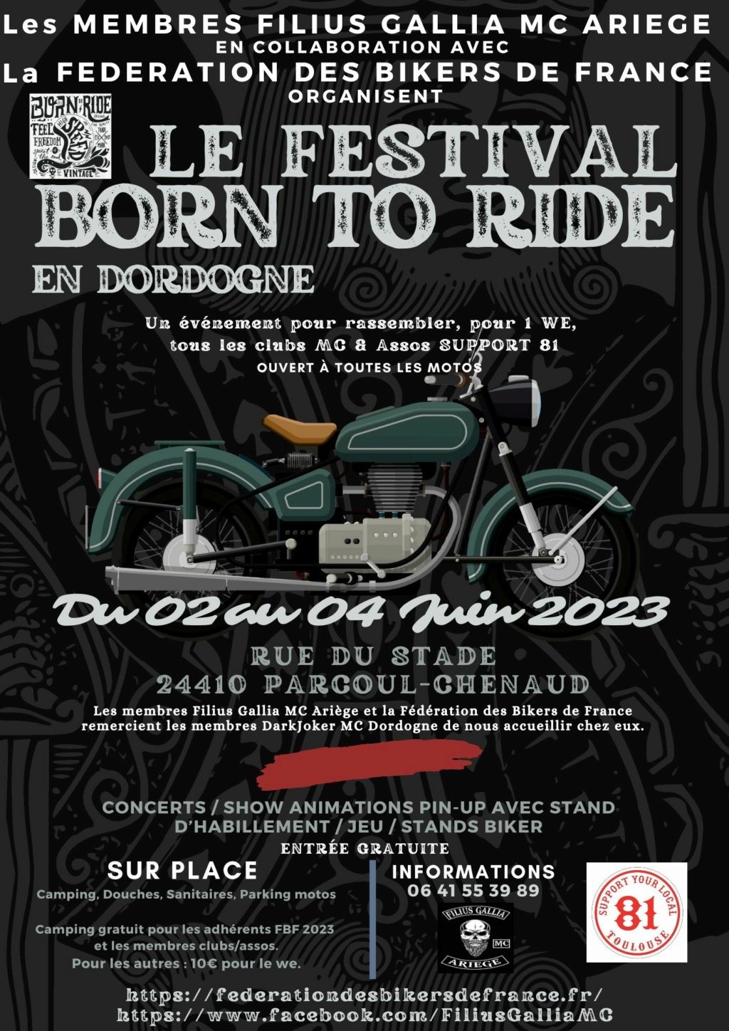 MANIFESTATION - le festival Born to Ride à Parcoul 24 34591210