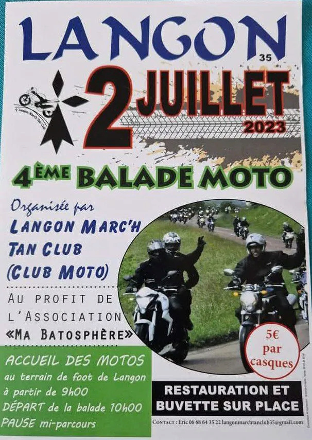 MANIFESTATION - 4ème Balade Moto - 2 Juillet 2023 - Langon (35) 34728210